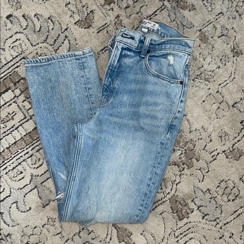 Abercrombie & Fitch Blue Straight Leg Jeans